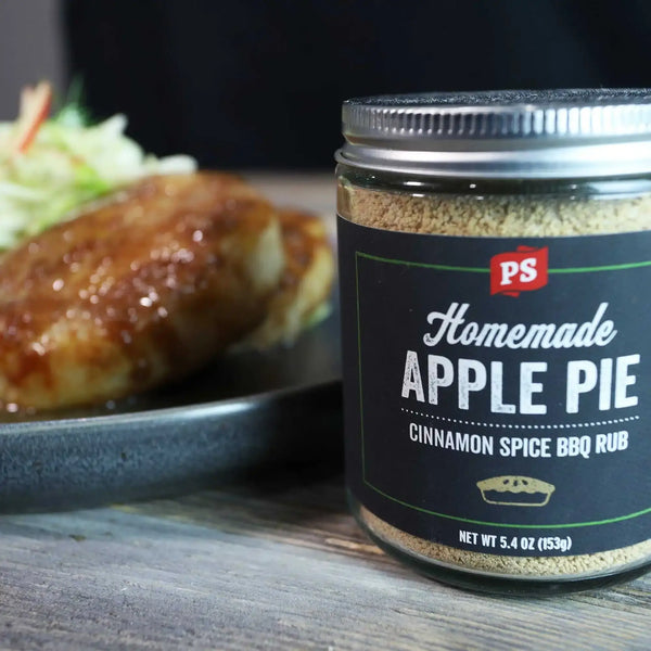 Apple pie cider can chicken recipe made with our Homemade Apple Pie BBQ Rub