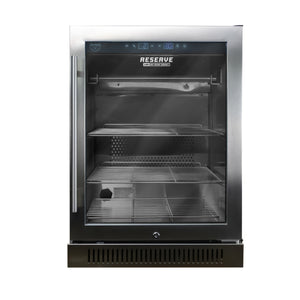 PS Seasoning Reserve 100 home dry aging cabinet — 50 lb capacity 304 stainless steel cabinet with always-visible digital display for dry-aged steak, charcuterie, and primal cuts