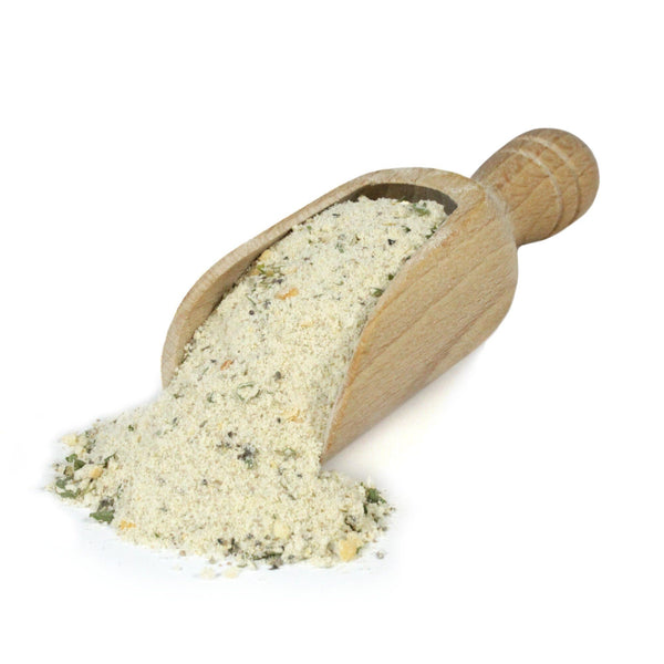 Scoop of Butter Garlic Bratwurst Seasoning made by PS Seasoning.
