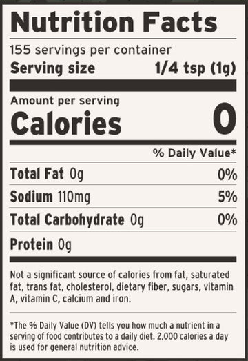 A close-up of a Nutrition Facts label for Backstrap Blend