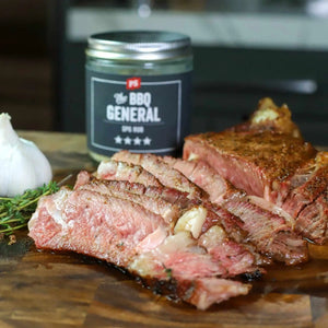 The BBQ General - SPG Seasoning Rub with cut steak