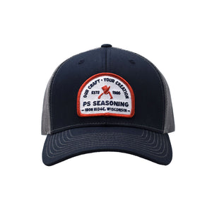 Charcoal/Navy Knife Patch Hat - PS Seasoning