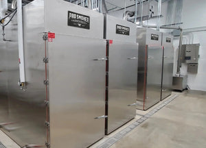 commercial pro smoker smokehouses installed in production facility