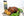 Smoked chicken on a tray with grilled lemons and a container of seasoning on a white background