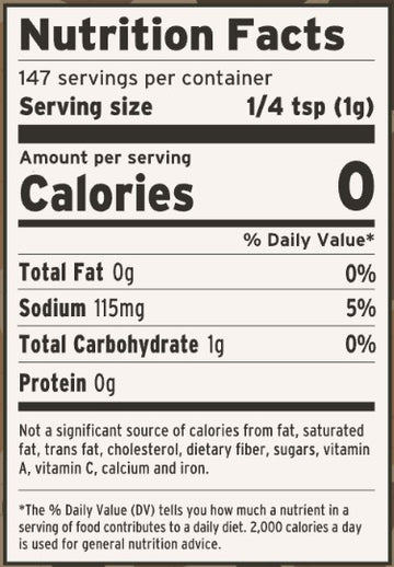 A close-up of a Nutrition Facts label for Flocked and Loaded