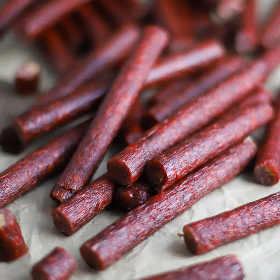 Snack sticks made with a 21mm collagen casing.