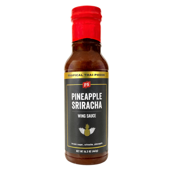 Pineapple Sriracha chicken wings sauce - Sweet and spicy wing sauce with pineapple, sriracha, and brown sugar