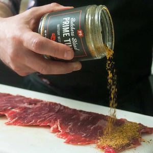 Prime Time - Buttery Beef Rub shaken on meat