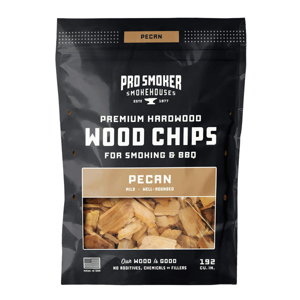 PS Seasoning Pro Smoker premium smoking wood chips — Pecan 192 cu. in.