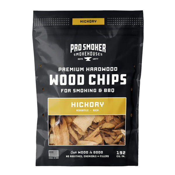 PS Seasoning Pro Smoker premium smoking wood chips — Hickory 192 cu. in.