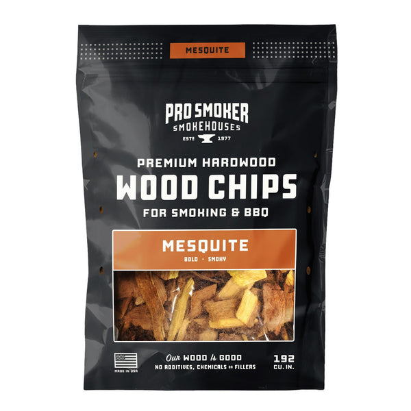PS Seasoning Pro Smoker premium smoking wood chips — Mesquite 192 cu. in.