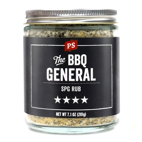 PS Seasoning The BBQ General SPG Seasoning Rub — all-purpose salt, pepper, and garlic seasoning for steaks, brisket, and burgers