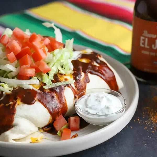 El Jefe - Adobo BBQ Taco Sauce on a burrito