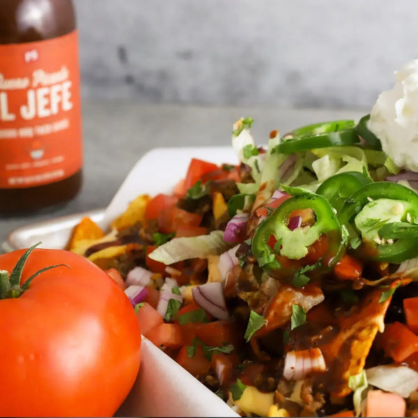 El Jefe - Adobo BBQ Taco Sauce with nachos