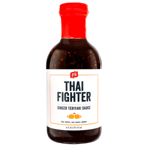 PS Seasoning Thai Fighter Ginger Teriyaki Sauce — bold Thai-style teriyaki sauce for chicken, salmon, and shrimp