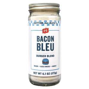 PS Seasoning Bacon Bleu Burger Seasoning — bacon and bleu cheese burger blend for beef patties, turkey burgers, and grilled chicken