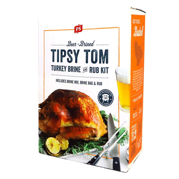 Best Turkey Brine Kit - PS Seasoning Tipsy Tom Turkey Brine Kit — all-in-one dry brine kit for holiday turkey, Thanksgiving turkey, and smoked turkey
