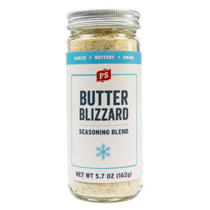 PS Seasoning Butter Blizzard Seasoning Blend — buttery garlic herb seasoning for steak, popcorn, pasta, and grilled chicken in shaker bottle