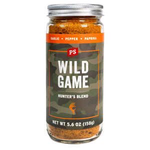 PS Seasoning Wild Game Seasoning — venison and deer meat seasoning blend with paprika, garlic, and pepper for venison steaks, burgers, and backstrap
