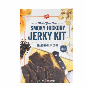 PS Seasoning Hickory Jerky Kit — 15 lb hickory-smoked-flavor jerky kit with Hickory seasoning and jerky cure for venison, beef, and wild game