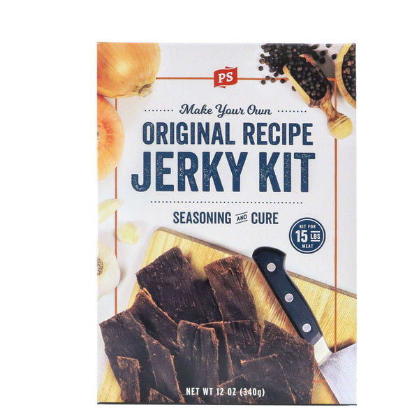 PS Seasoning Original Recipe Jerky Kit — 15 lb classic jerky-making kit with Original Recipe seasoning and jerky cure for venison, beef, and wild game
