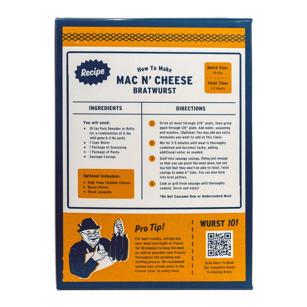 Mac 'N Cheese Sausage Kit back panel - PS Seasoning