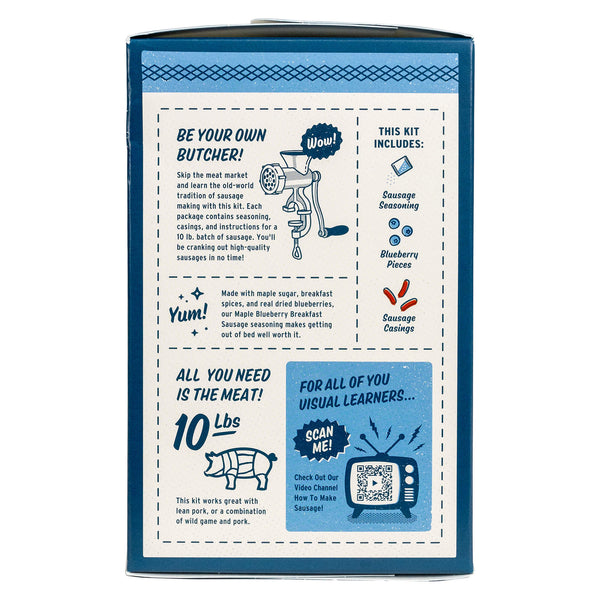 Maple Blueberry Breakfast Sausage Kit from PS Seasoning - side panel