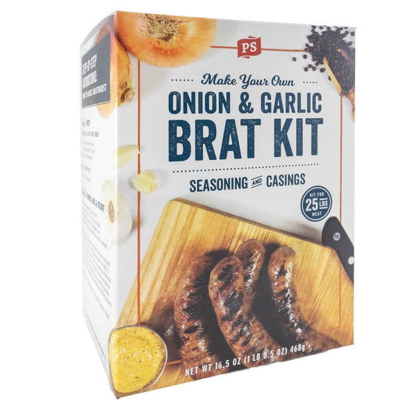 Onion & Garlic Bratwurst Kit - PS Seasoning - homemade sausage making