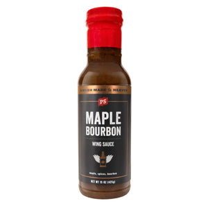 PS Seasoning Maple Bourbon Wing Sauce — sticky-sweet maple bourbon wing sauce for chicken wings and BBQ chicken