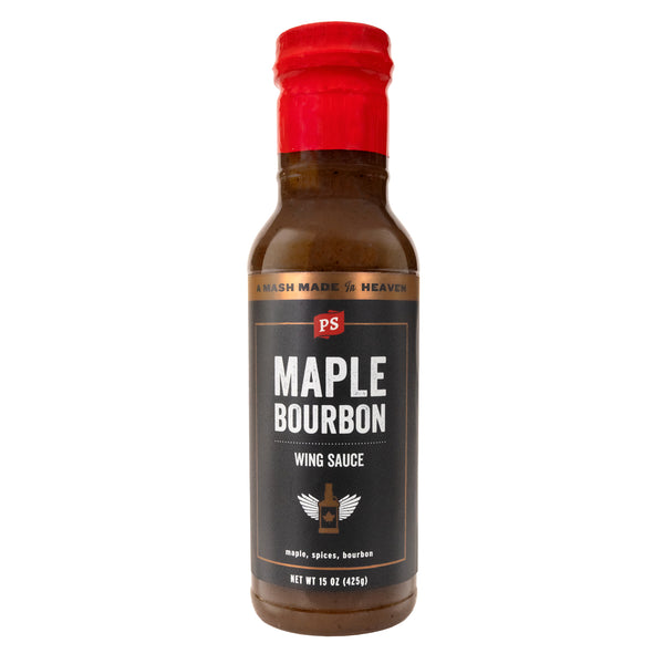 PS Seasoning Maple Bourbon Wing Sauce — sticky-sweet maple bourbon wing sauce for chicken wings and BBQ chicken