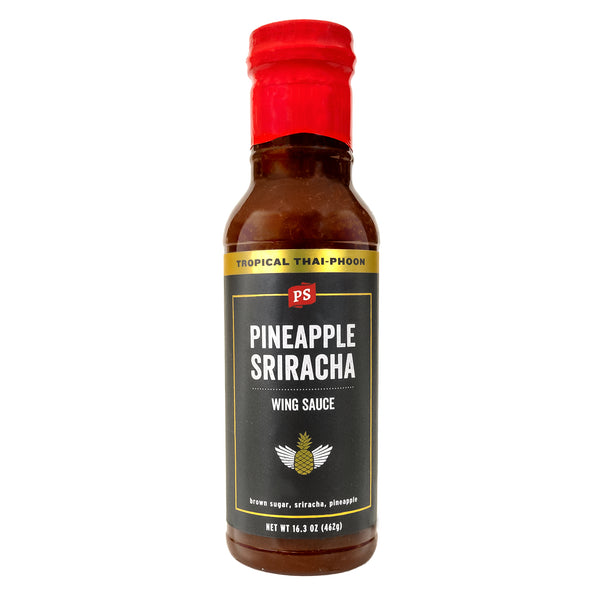 PS Seasoning Pineapple Sriracha Wing Sauce — Hawaiian-Thai fusion pineapple Sriracha wing sauce for chicken wings and shrimp