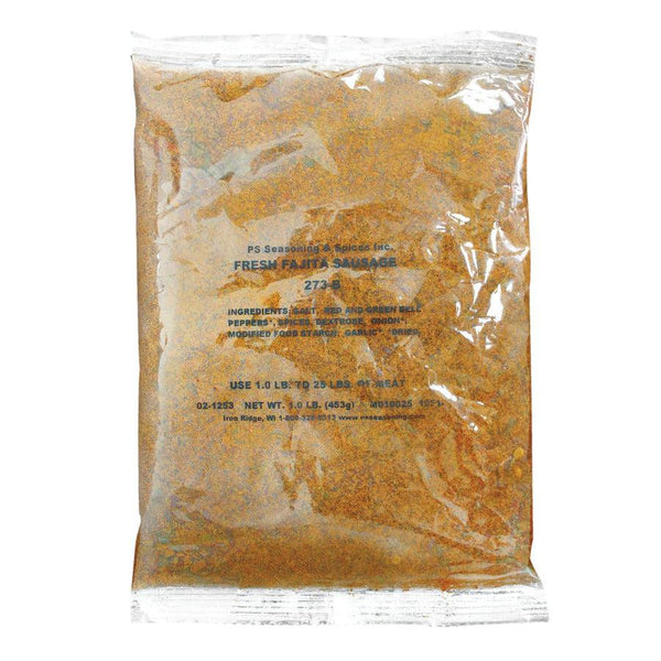 Packaged Fajita Bratwurst Blend that is ready to be shipped and turned into a delicious sausage.