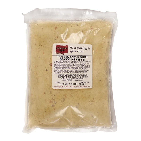 Packaged Thai BBQ Snack Stick Seasoning with ingredients list attached.