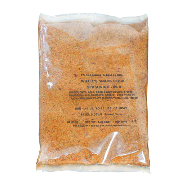 Willie's Snack Stick Seasoning - spices and garlic seasoning for meat sticks