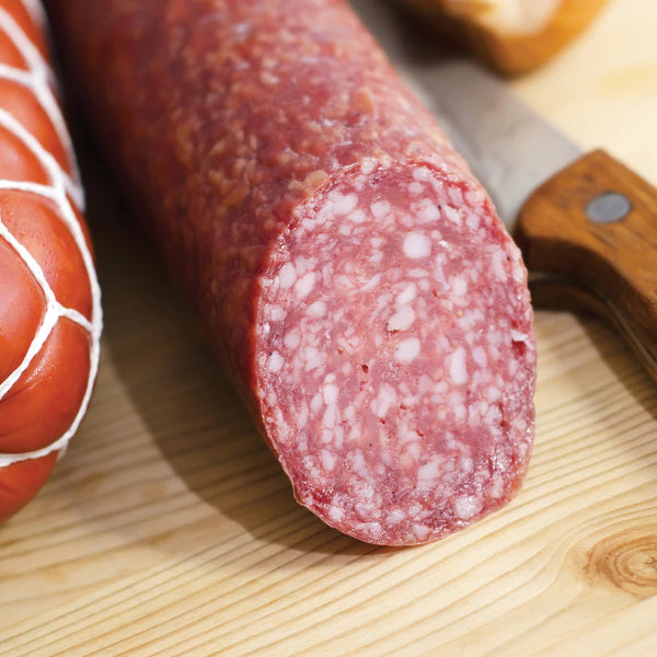 Salami made with German Salami Seasoning.