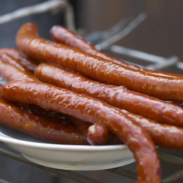 Beef sticks seasoned with PS Honey BBQ Snack Stick Seasoning